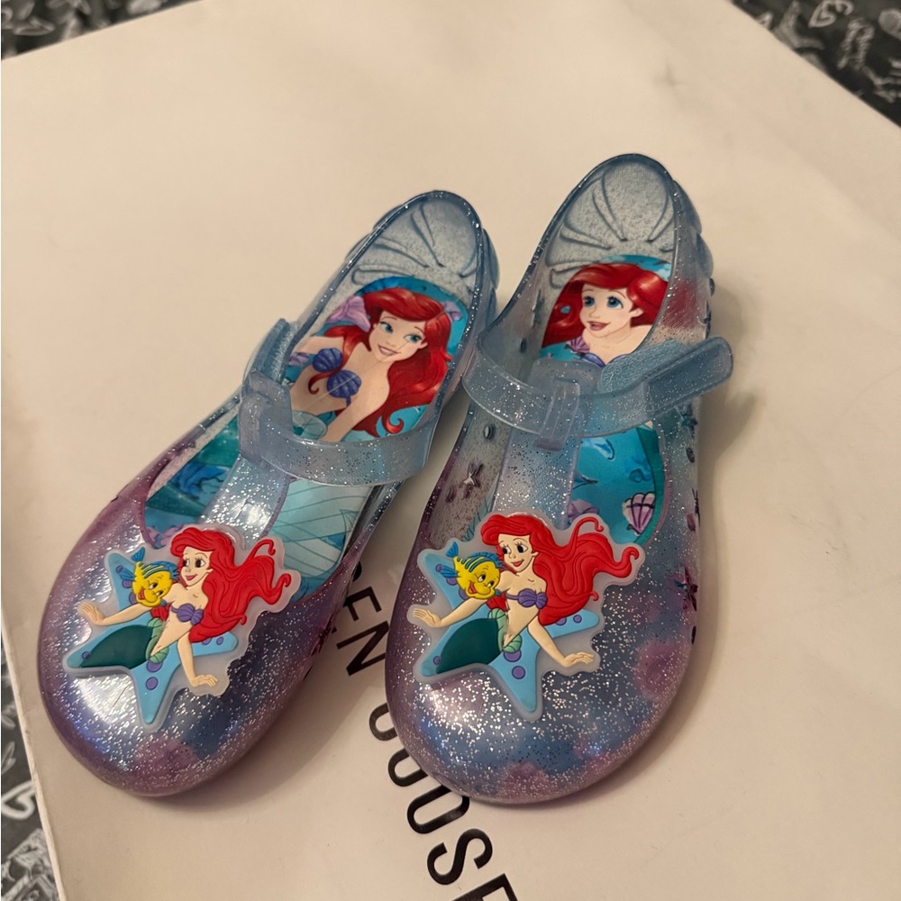 Disney Ariel Glittery Kids Dress Shoes - Blue and Purple